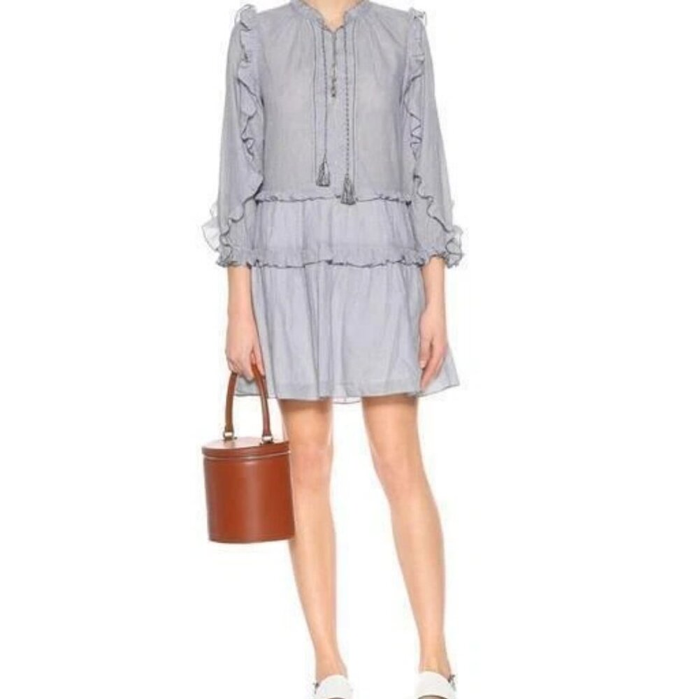 Ulla Johnson Essie Voile Mini Dress Ruffle S-4